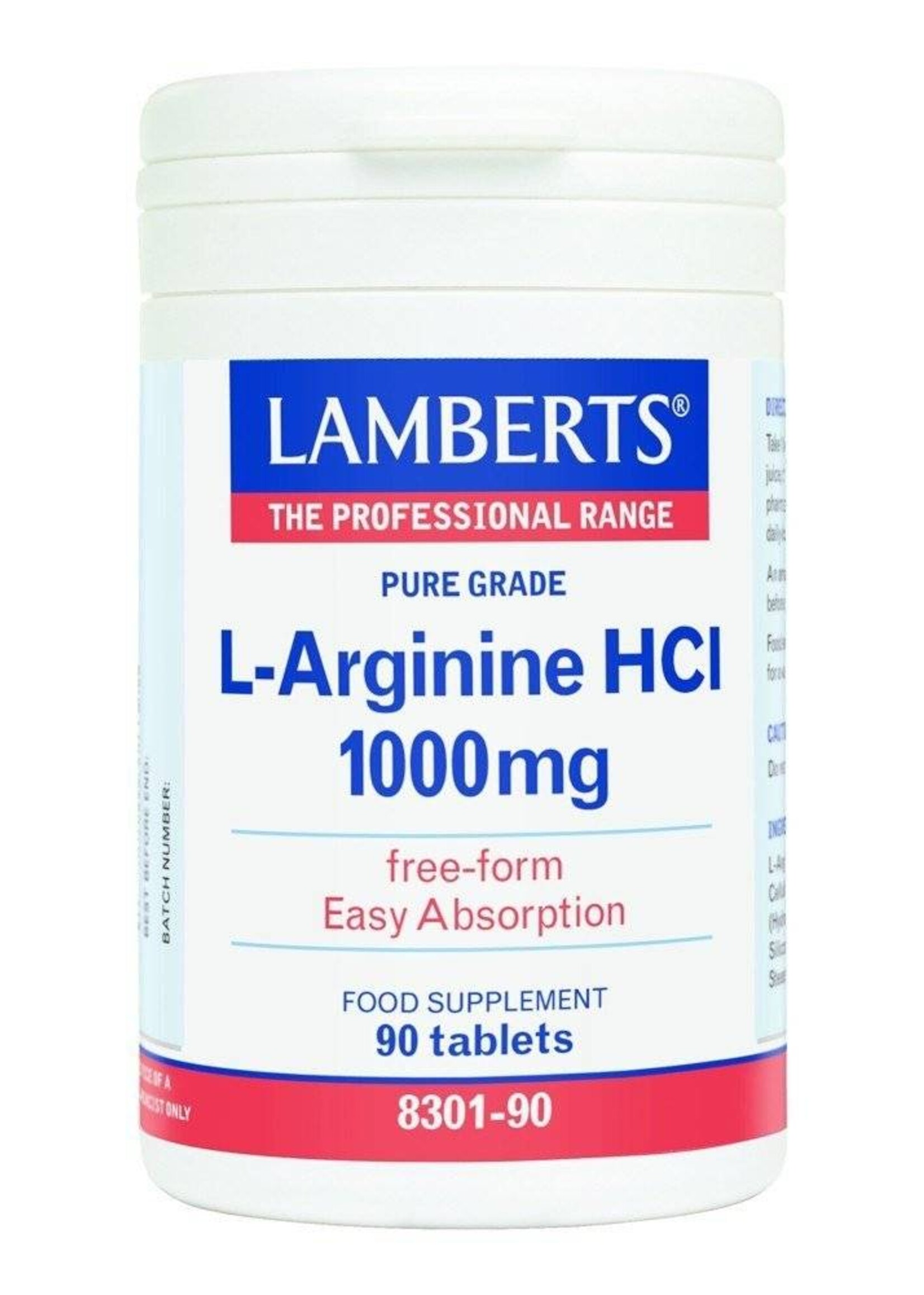 Lamberts L-Arginine HCl 1000mg 90 tabletten