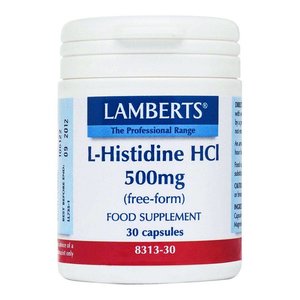 Lamberts L-Histidine HCl 500 mg 30 capsules