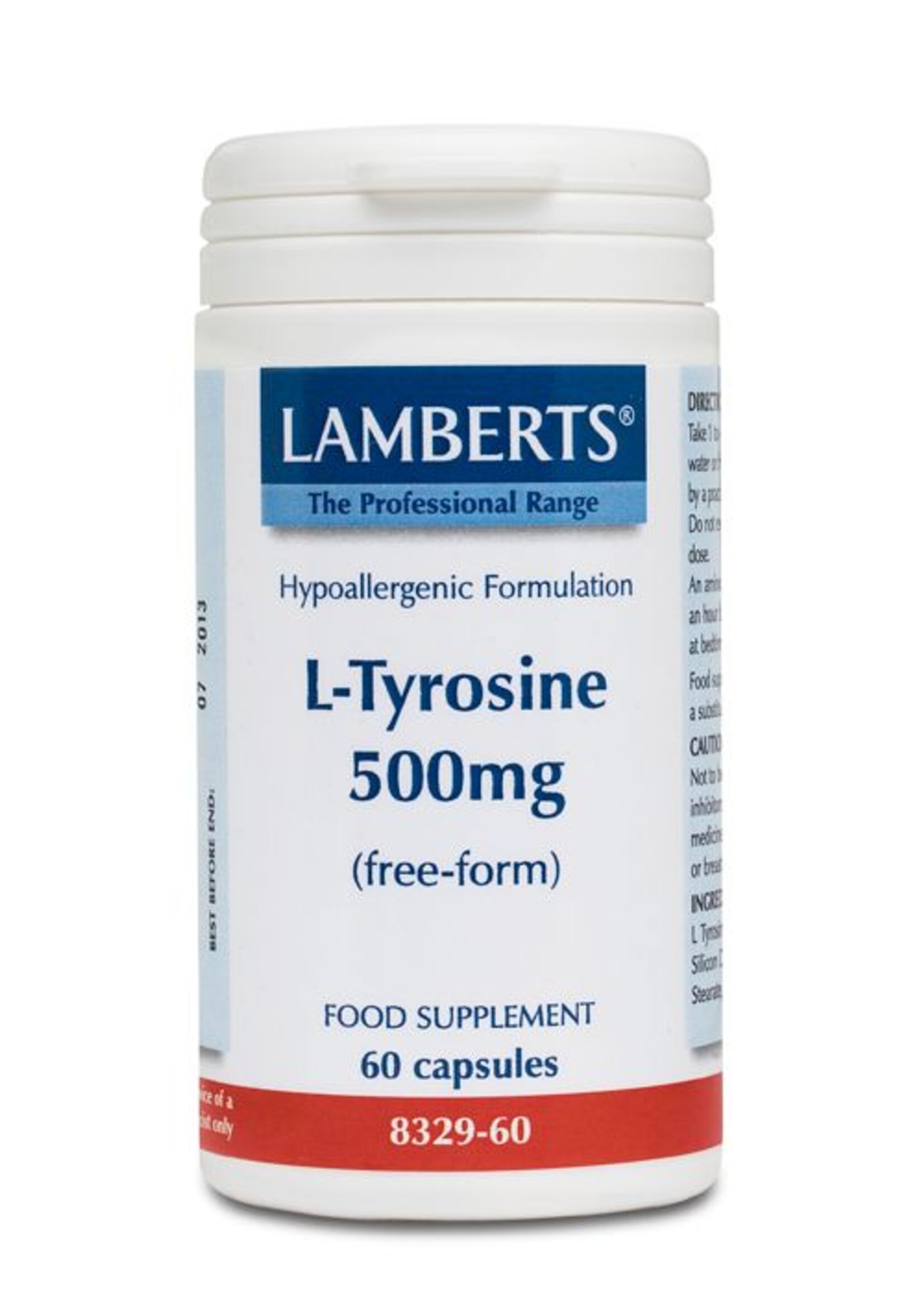 Lamberts L-Tyrosine 500 mg 60 capsules