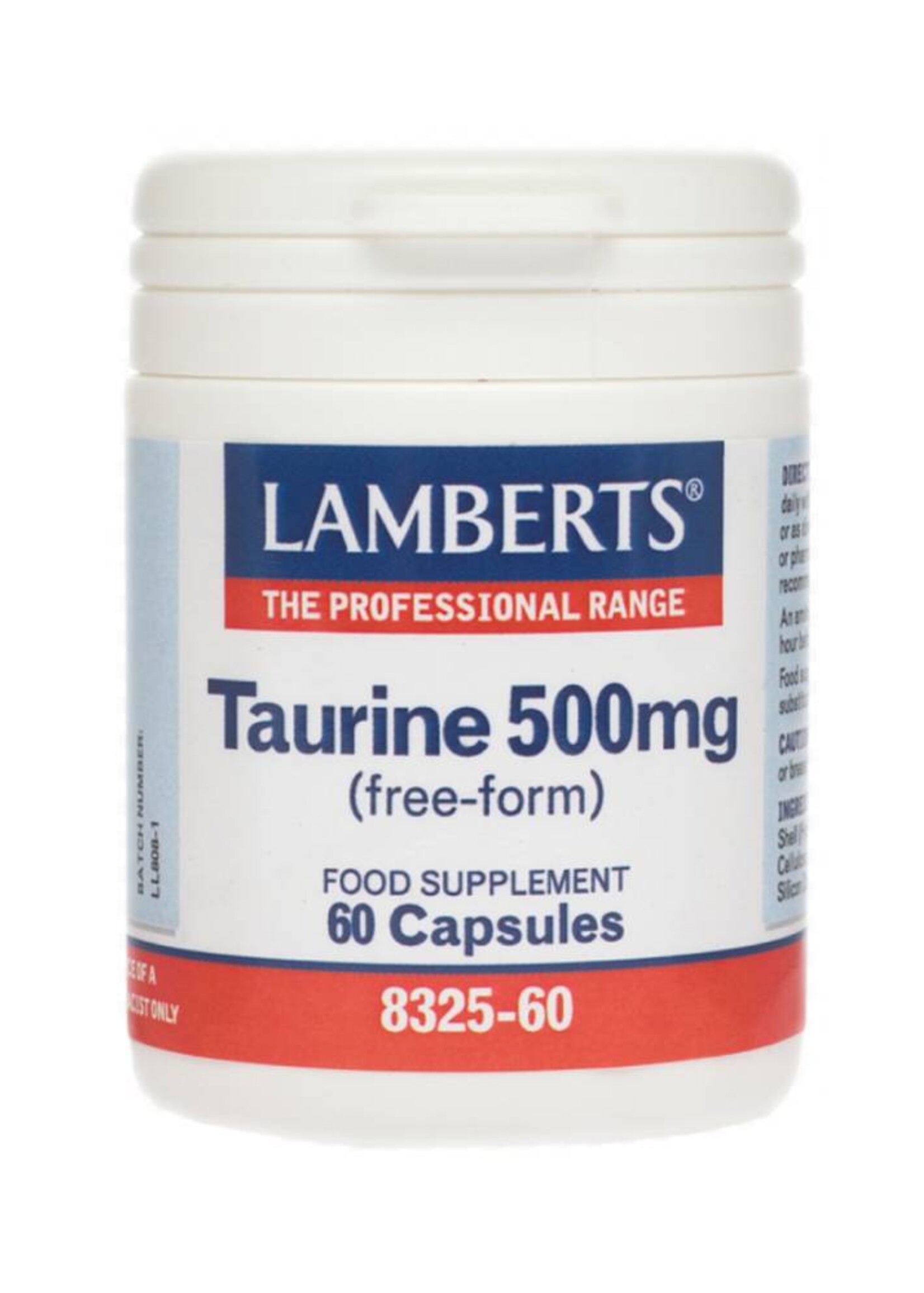 Lamberts Taurine 500 mg 60 capsules