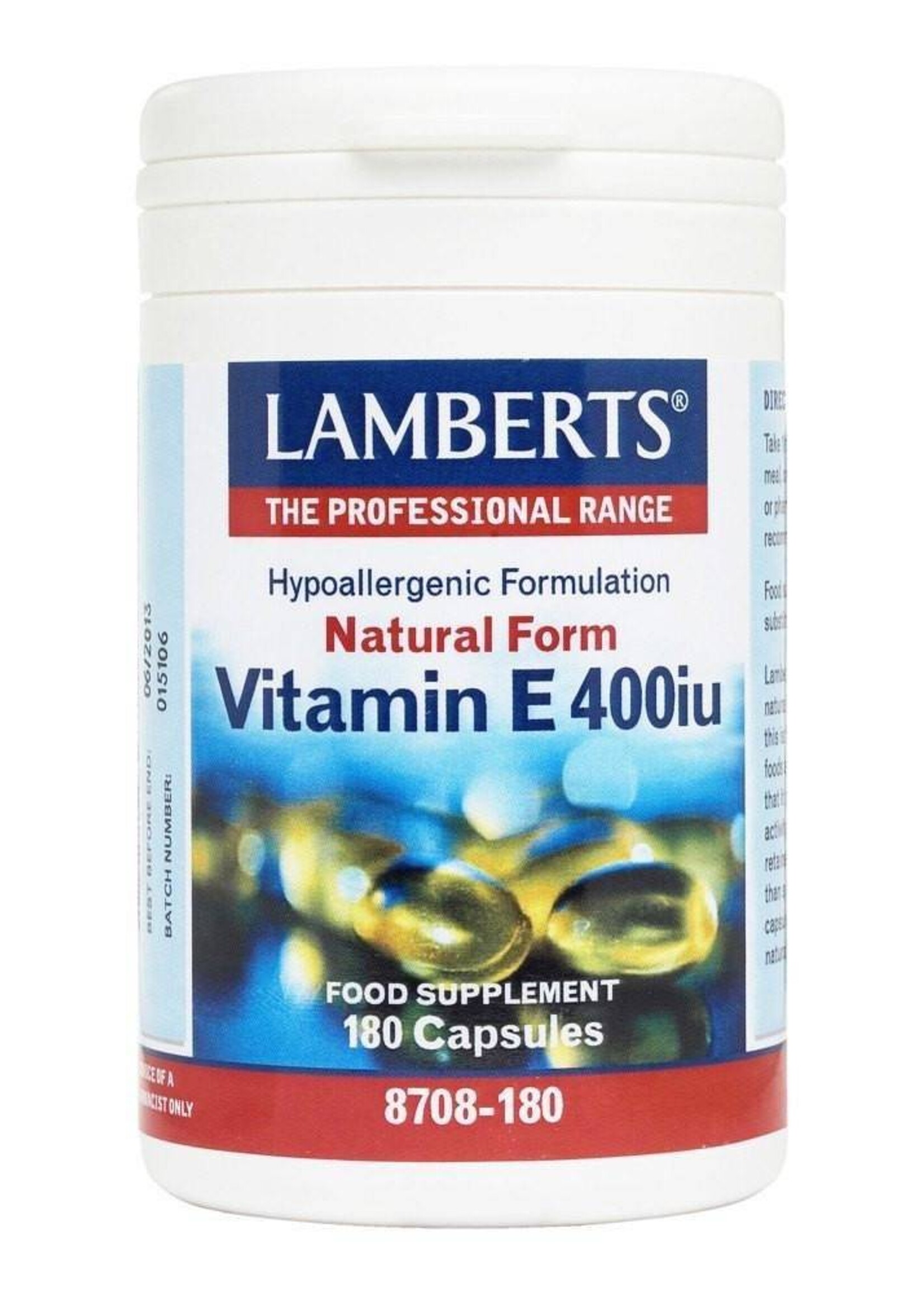 Lamberts Natural Form Vitamine E 400 ie 180 capsules