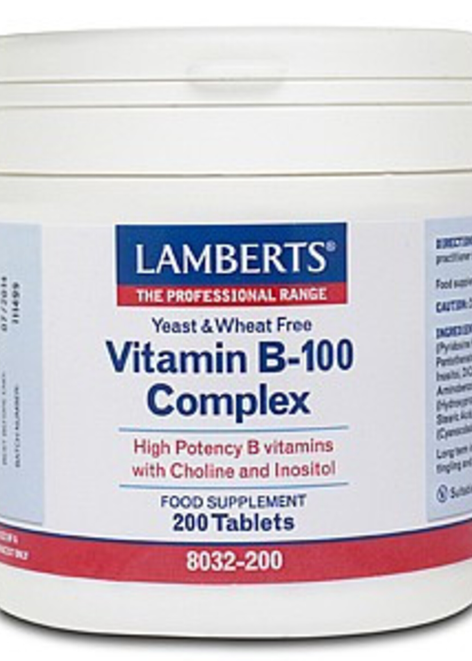 Lamberts Vitamine B 100 Complex 200 tabletten