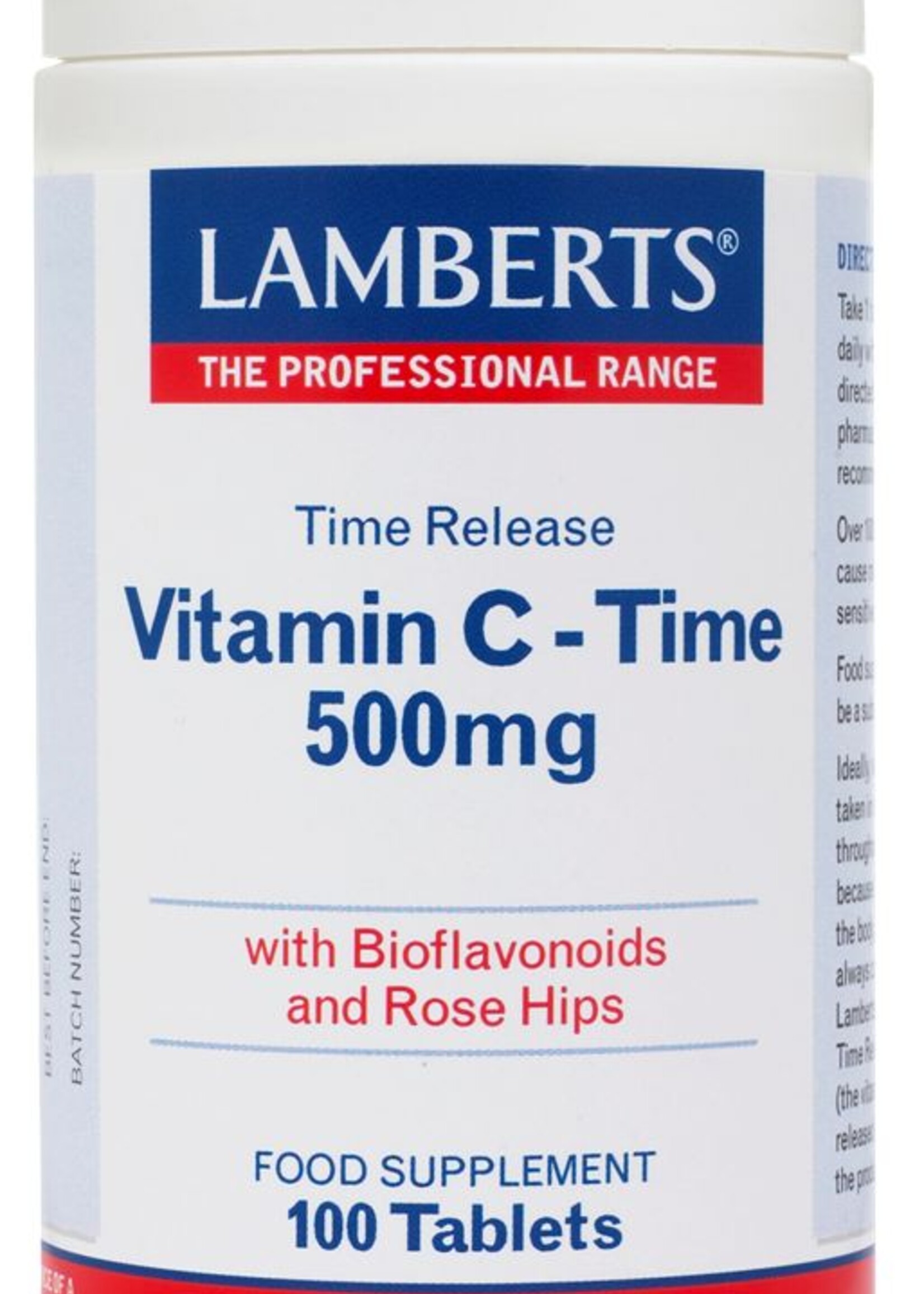 Lamberts Vitamine C 500 Time Released & Bioflavonoiden 100 tabletten
