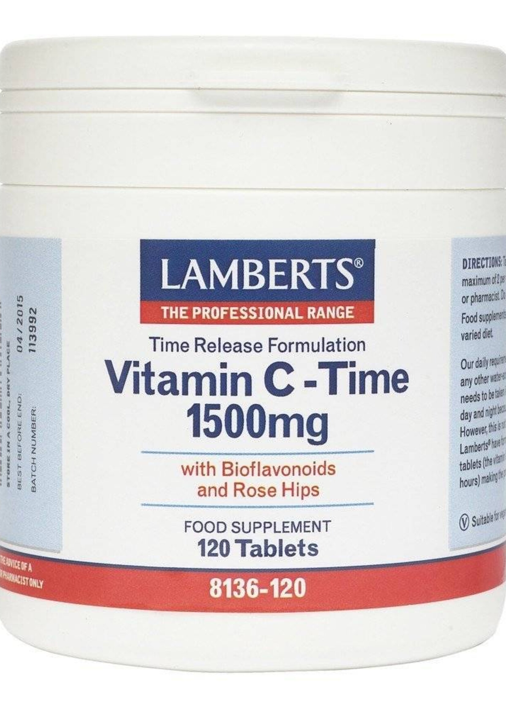 Lamberts Vitamine C 1500 TR & bioflavonoiden 120 tabletten