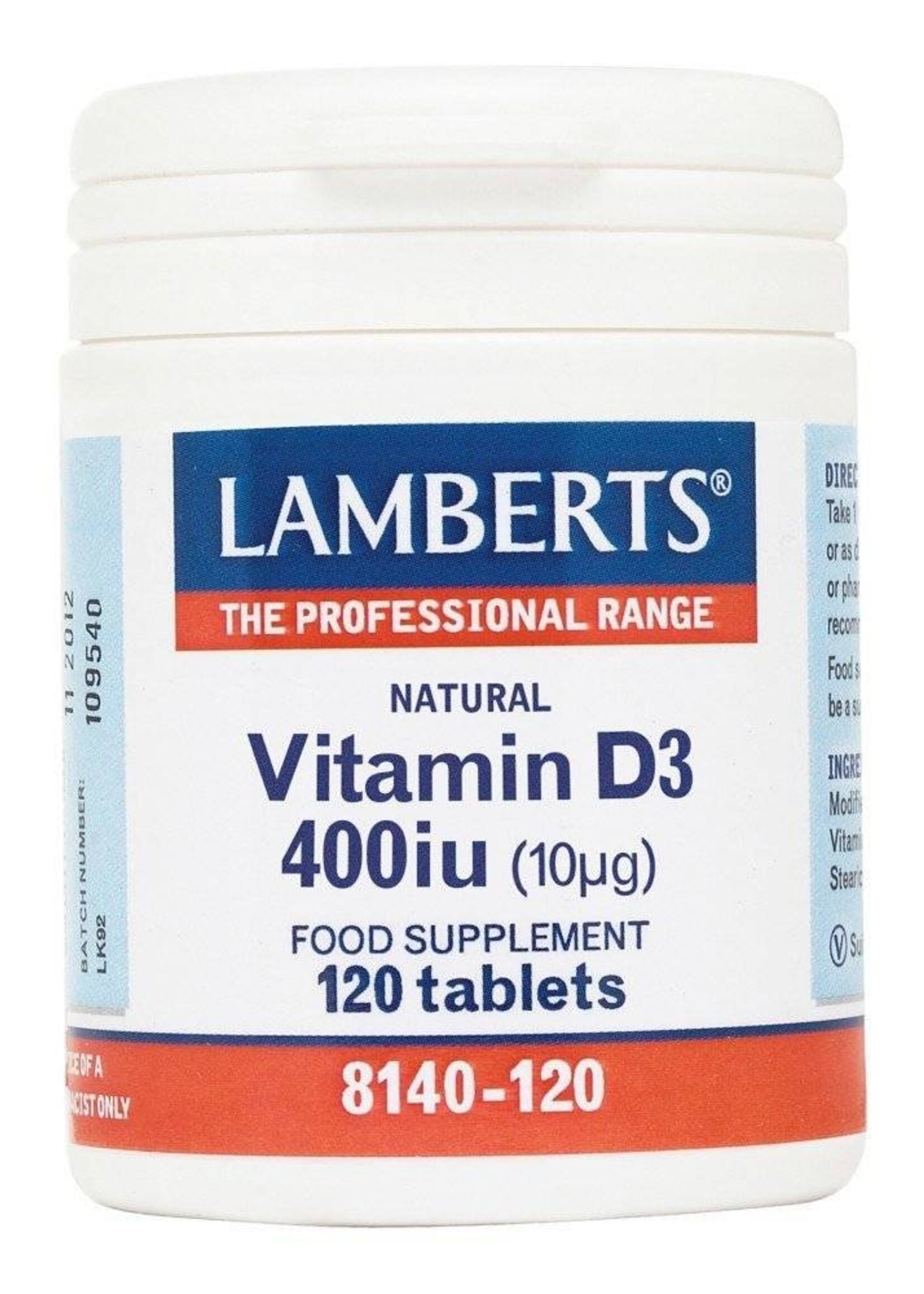 Lamberts Vitamine D3 400 ie 120 tabletten