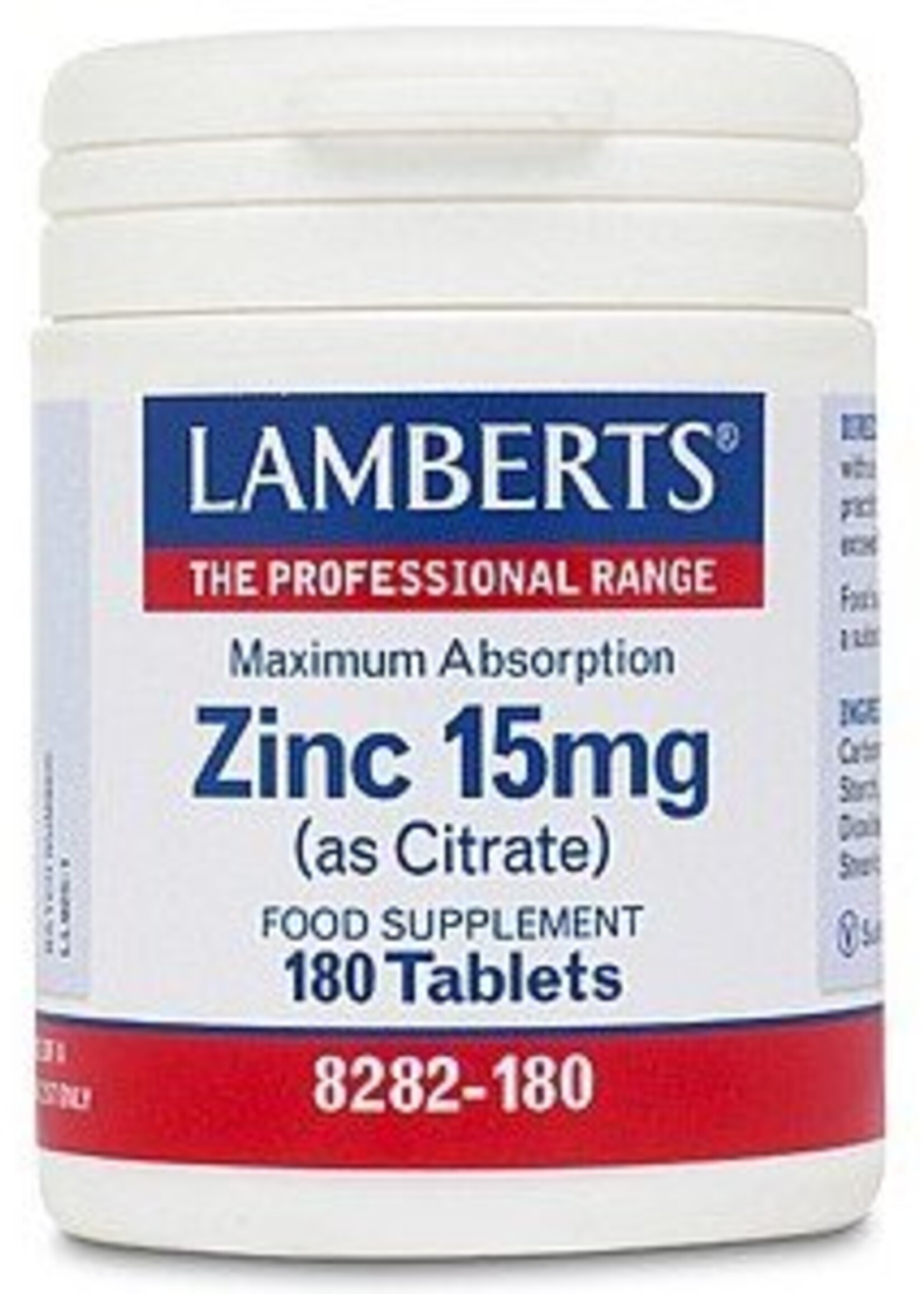 Lamberts Zinc Citrate 15 mg 180 tabletten