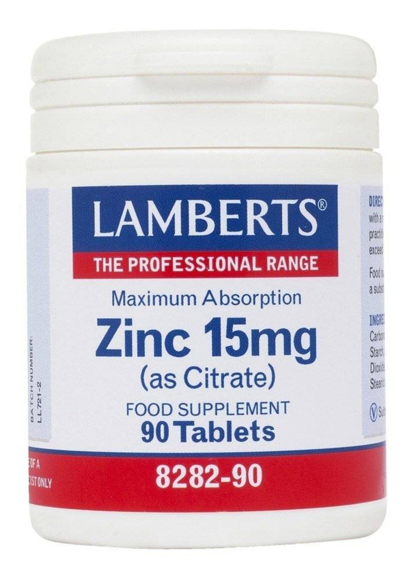 Lamberts Zinc Citrate 15 mg 90 tabletten