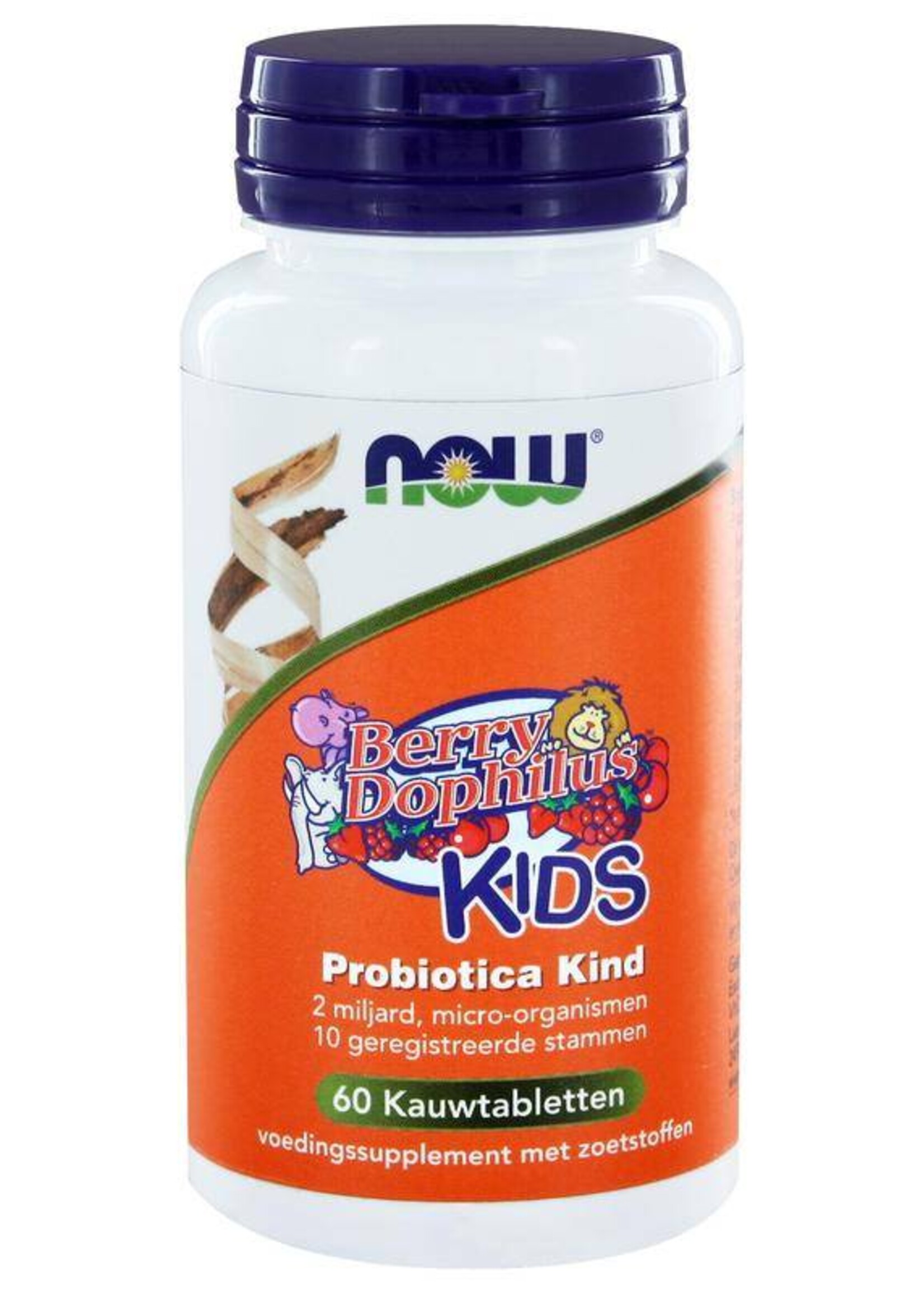 NOW BerryDophilus™ Kids Biotica Kind 60 kauwtabletten