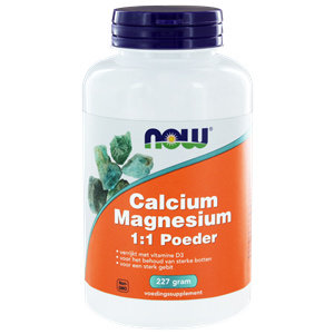 NOW Calcium Magnesium 1:1 Poeder 227 gram