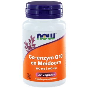 NOW Co-enzym Q10 100 mg en Meidoorn 30 capsules