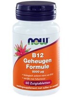 NOW Vitamine B12 5000 mcg	60 zuigtabletten