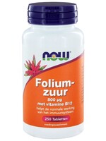 NOW Foliumzuur 800 mcg 250 tabletten