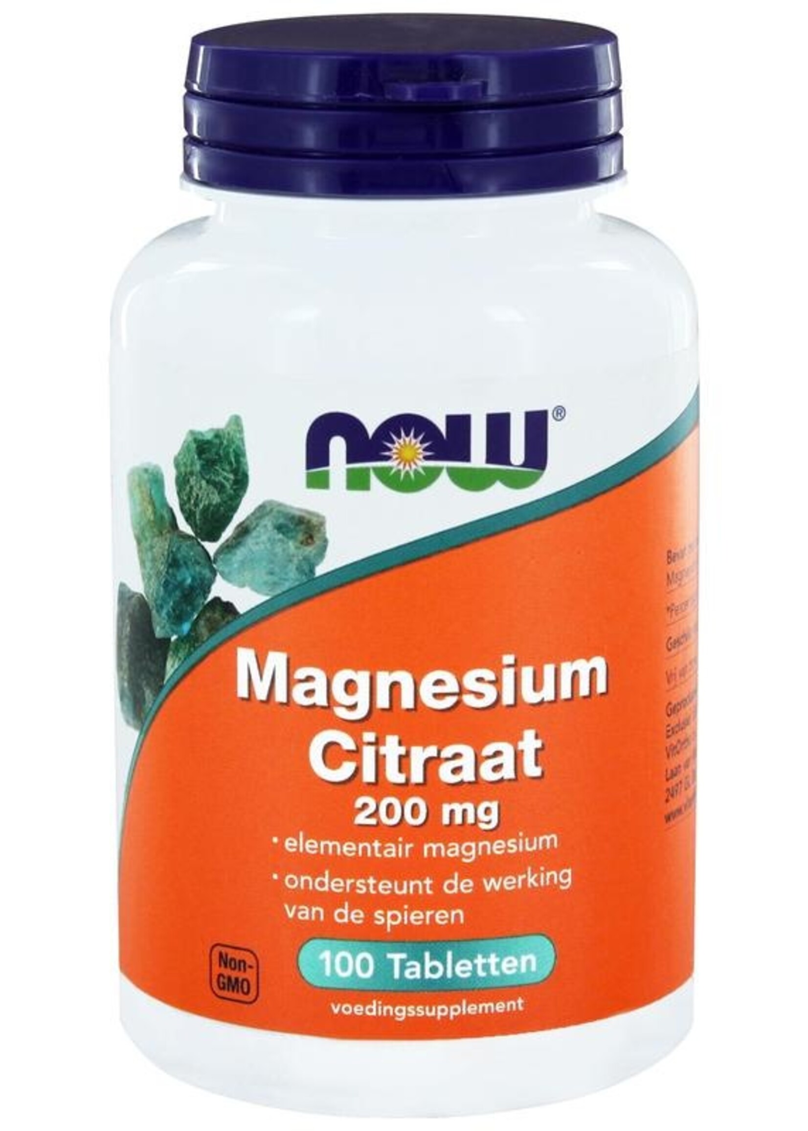 NOW Magnesium citraat 200 mg 100 tabletten