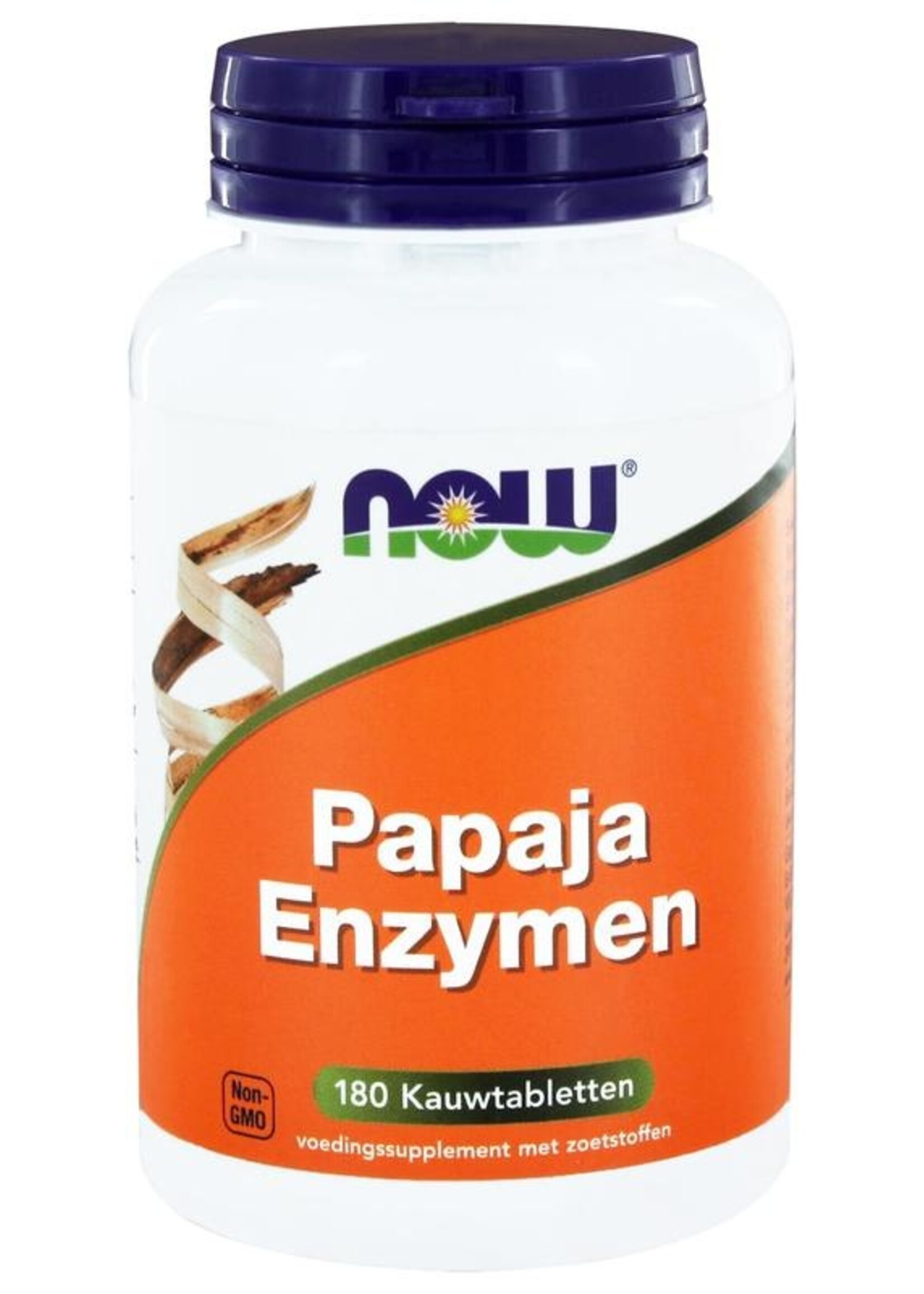 NOW Papaya enzymen 180 kauwtabletten