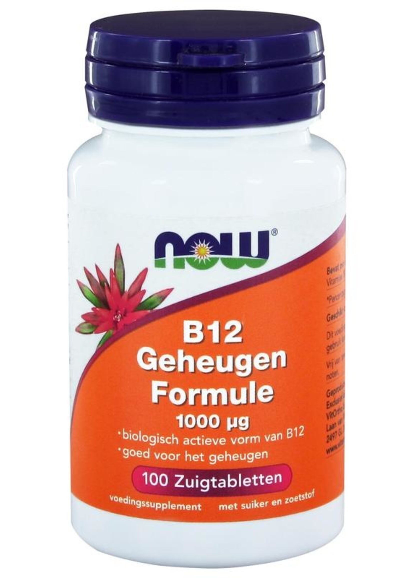 NOW Vitamine B12 1000 mcg methylcobalamine 100 zuigtabletten