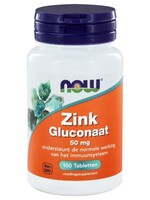 NOW Zink gluconaat 50 mg 100 tabletten