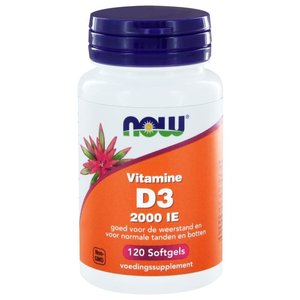 NOW Vitamine D3 2000IE 120 softgels