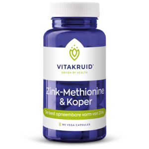 Vitakruid Zink Methionine & Koper 90 capsules