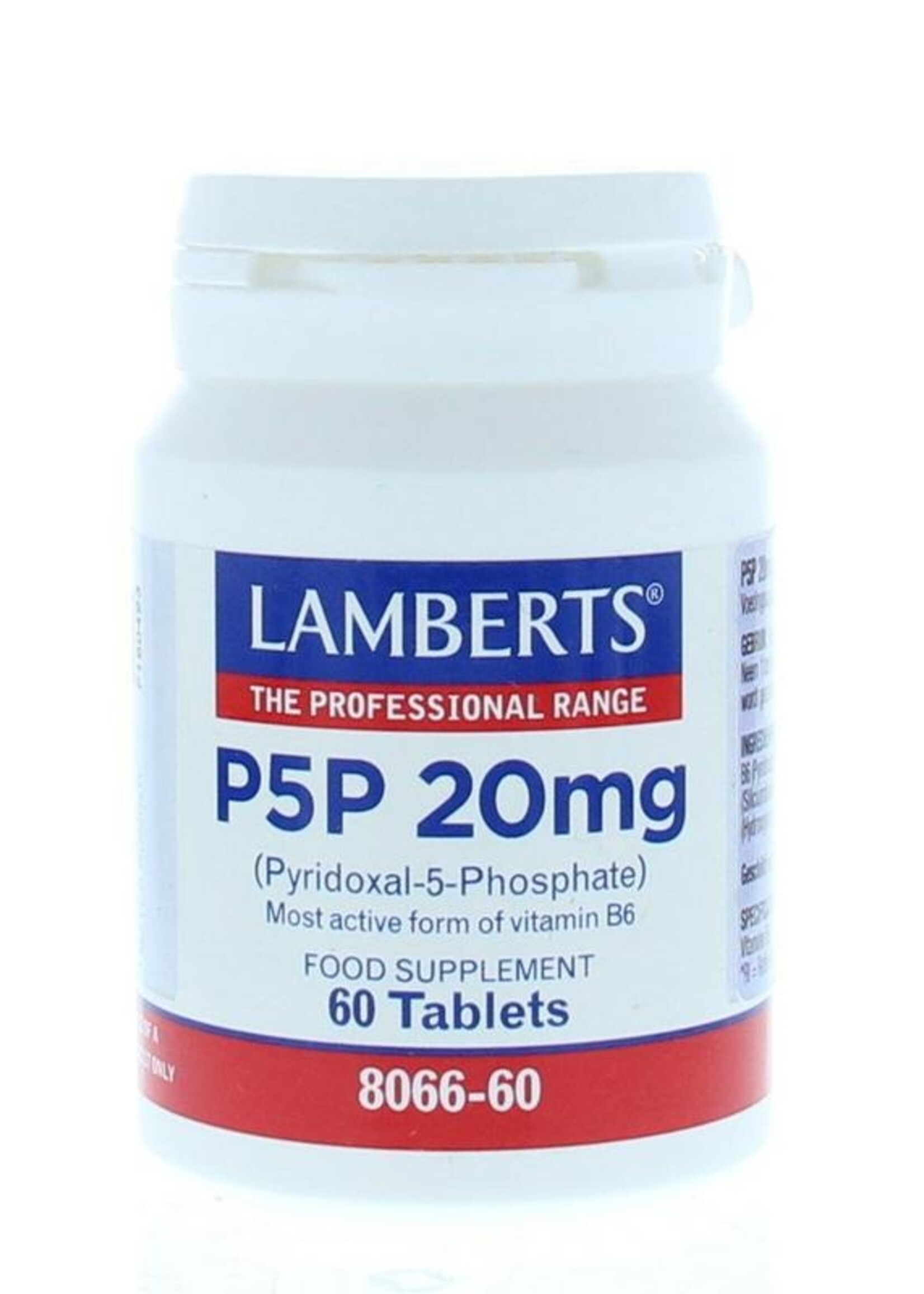 Lamberts P5P Pyridoxaal-5-Phosfaat 20 mg 60 tablets