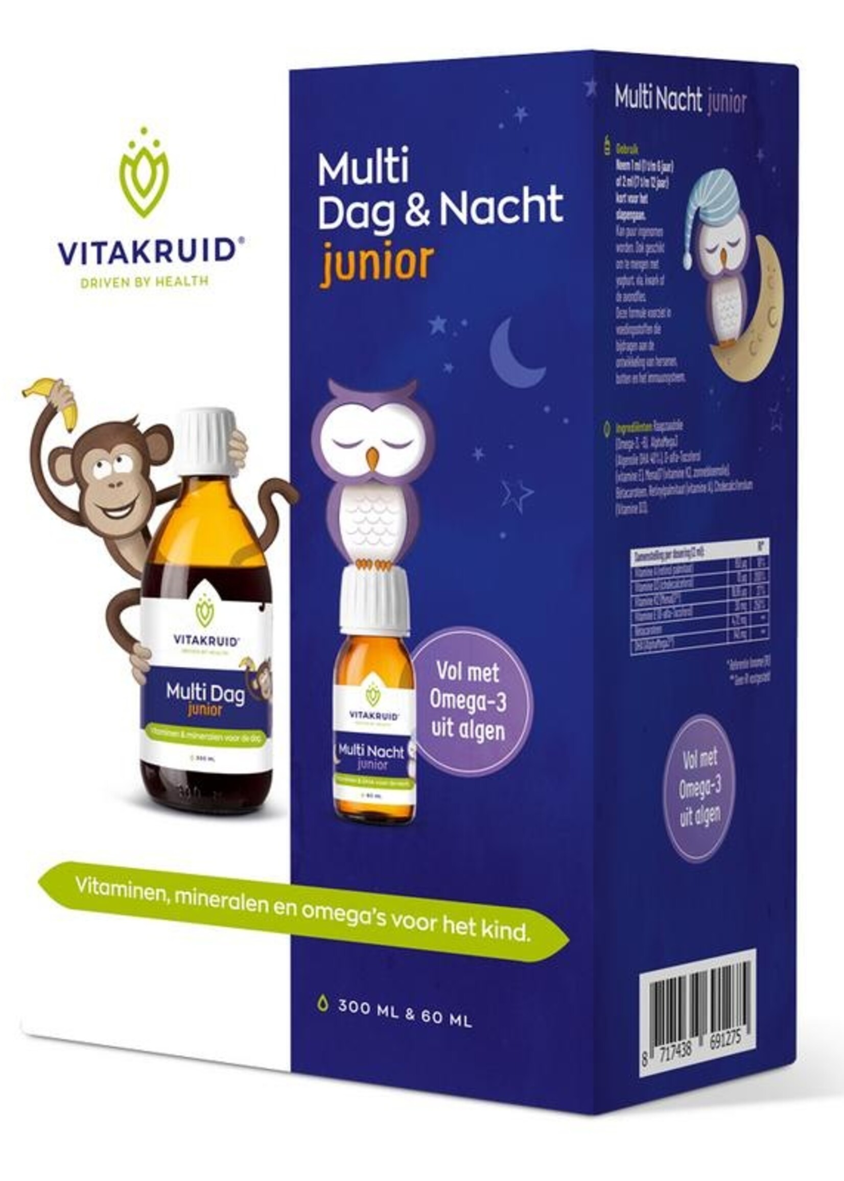 Vitakruid Multi Dag & Nacht Junior 300ml en 60 ml