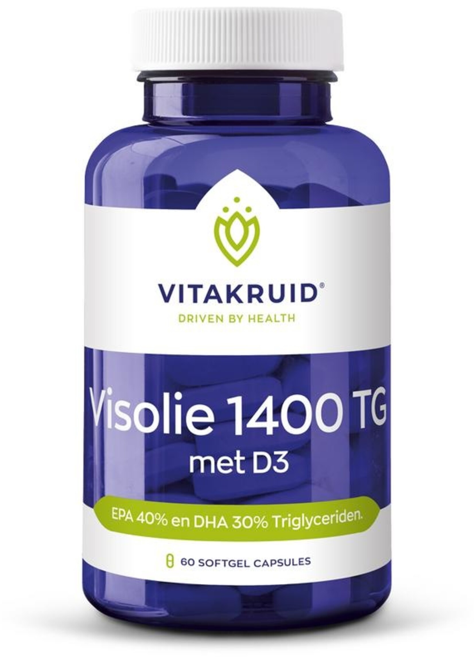 Vitakruid Visolie 1400 TG met D3 60 softgels