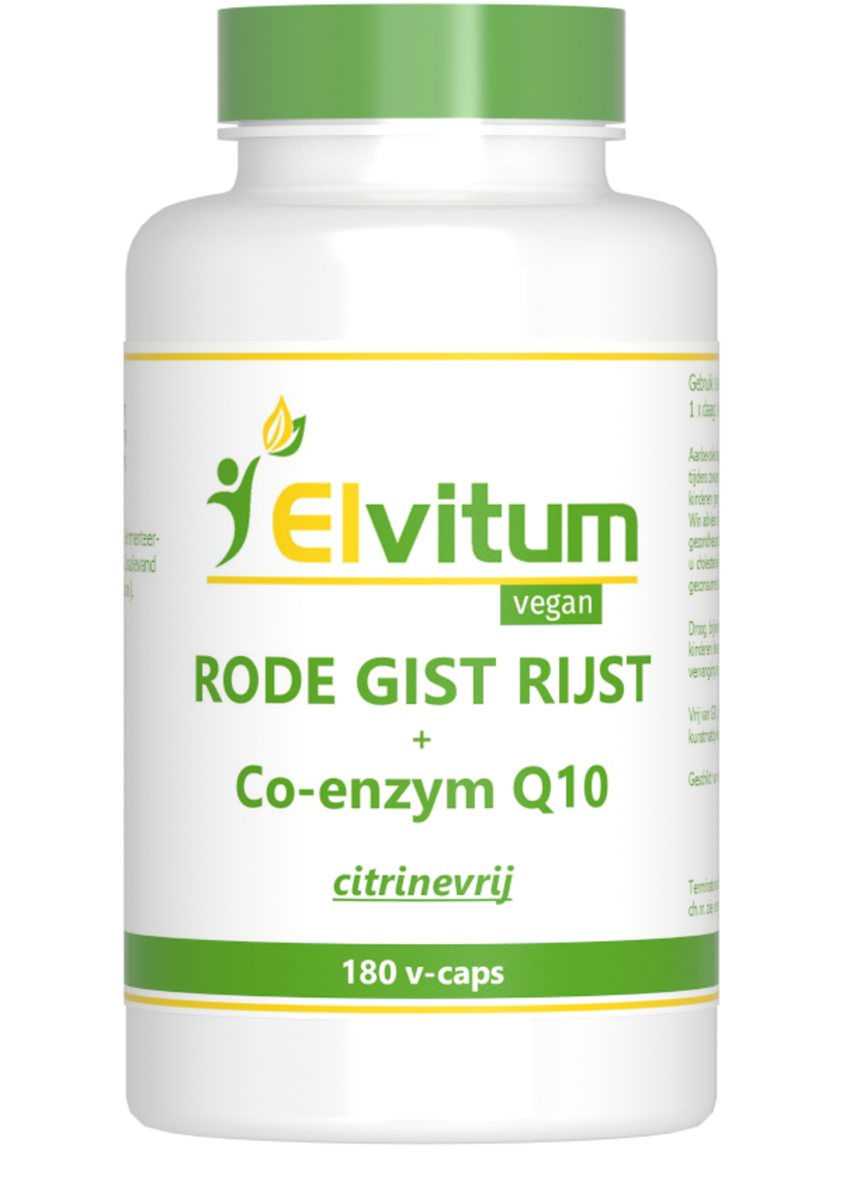 Elvitum Rode Gist Rijst + Q10 180 capsules