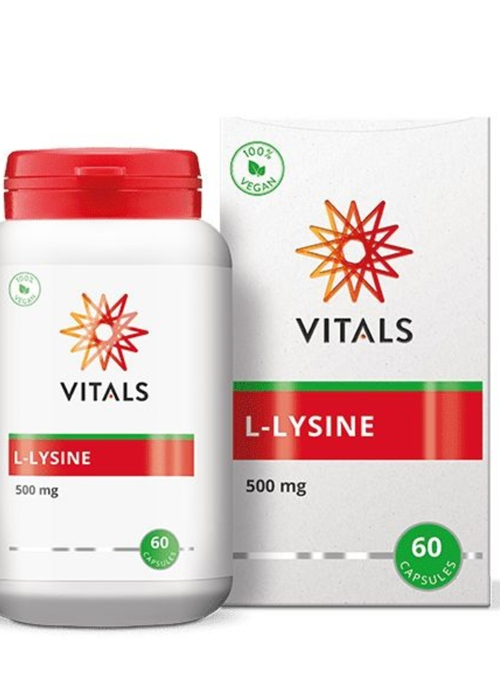 Vitals L-lysine 500 mg 60 capsules