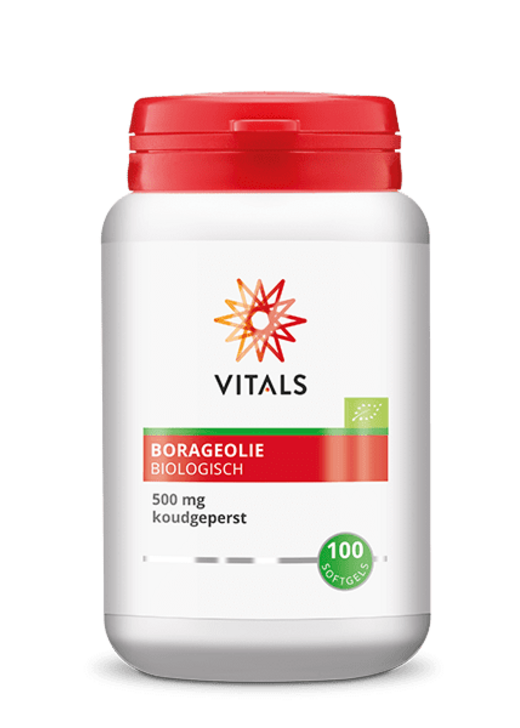 Vitals Borage Olie Biologisch 100 softgels