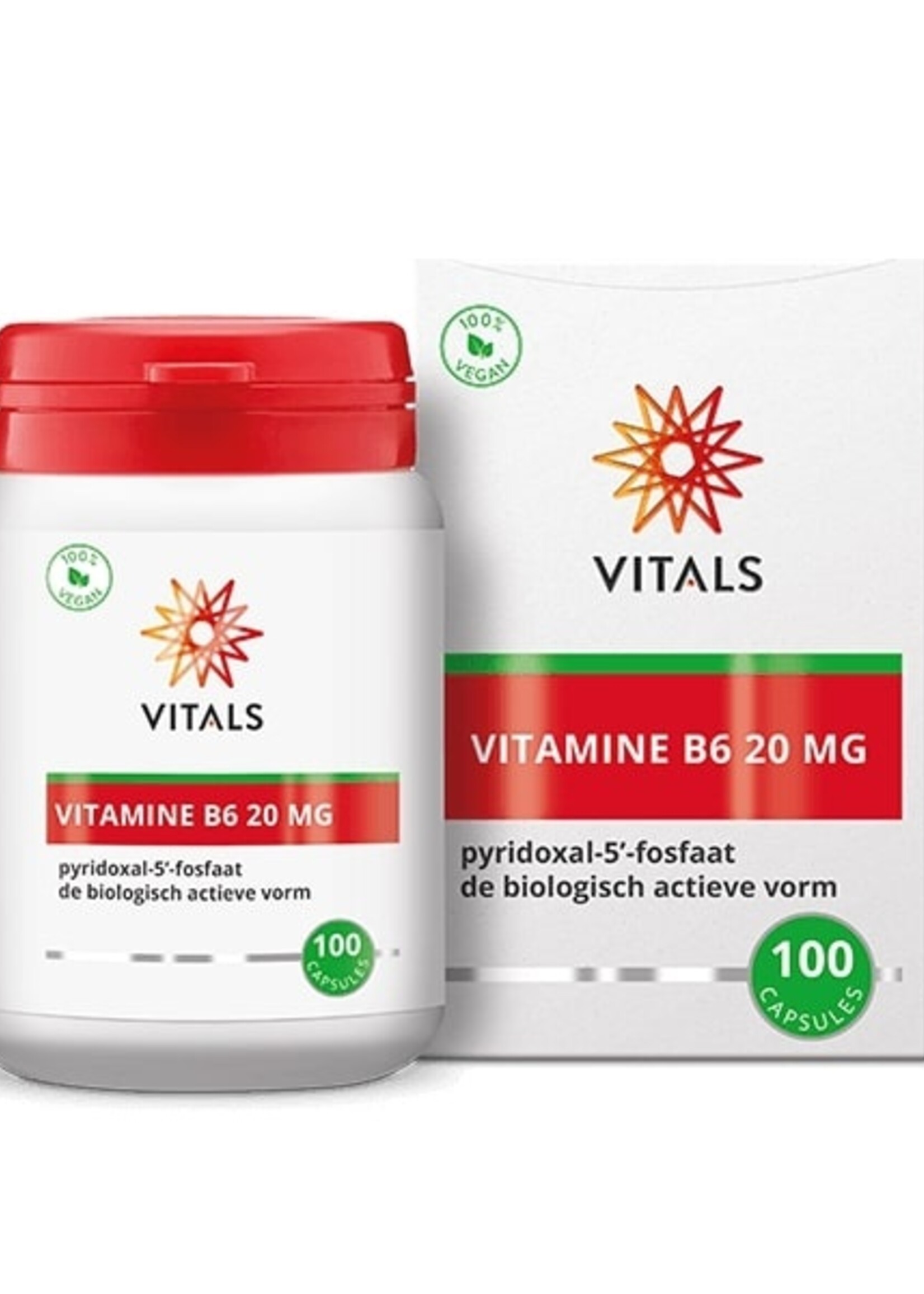 Vitals Vitamine B6 pyridoxaal-5-fosfaat 20 mg 100 capsules