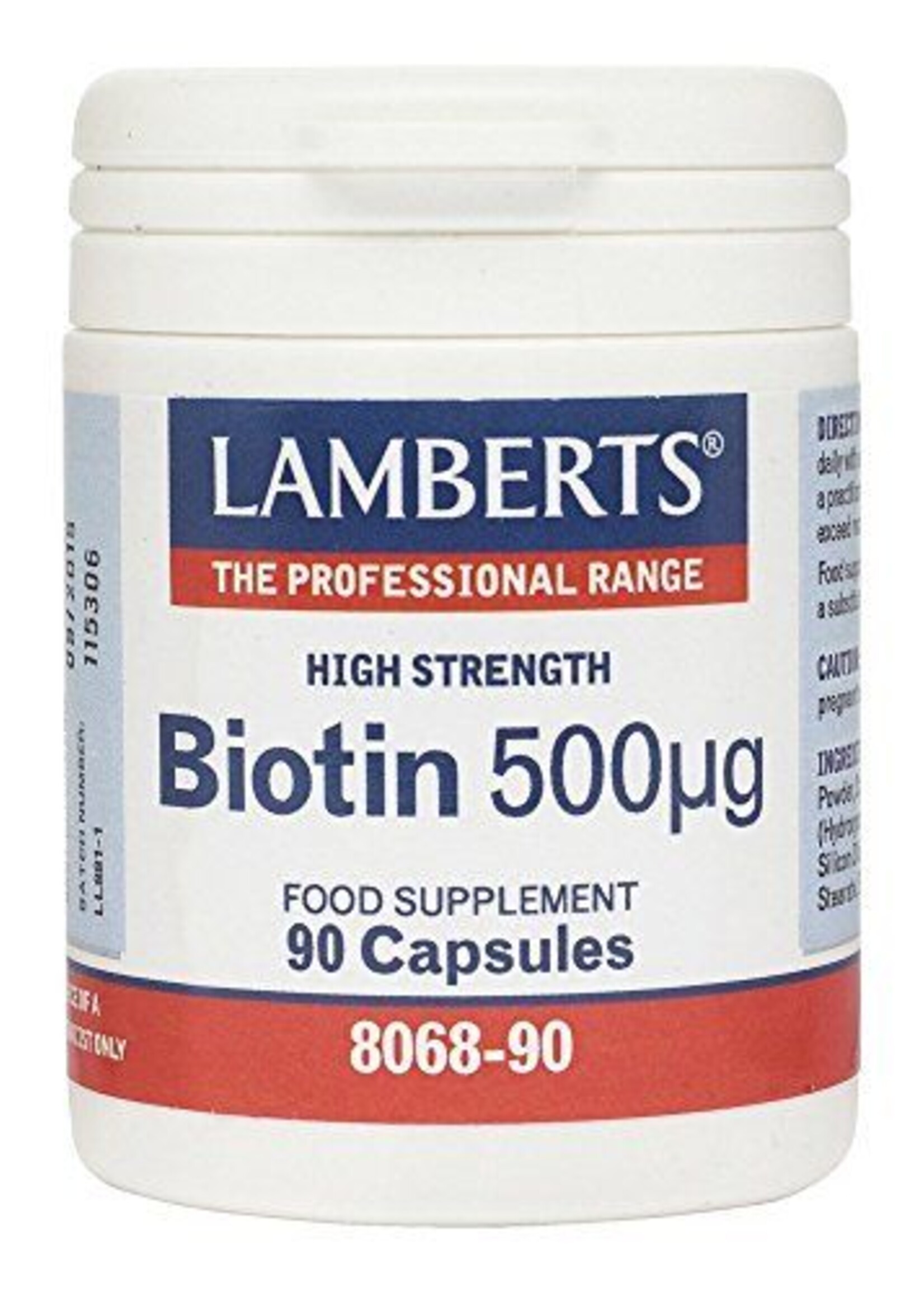 Lamberts Biotin / Biotine 500 mcg 90 capsules