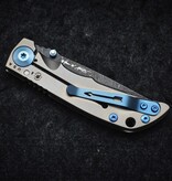 Spartan Blades, LLC Spartan Blades - Spartan Harsey Folder SHF 3.25 Nichols Damascus Blue Ano