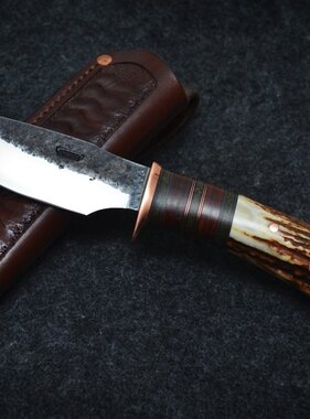 Behring Made Rustick Leatherstacked & OD Micarta  Alaskan