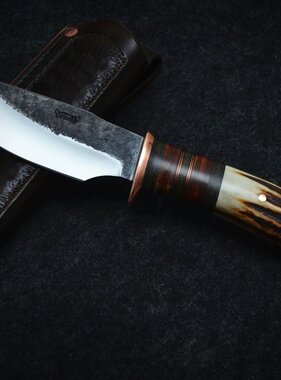 Behring Made Rustick Leatherstacked & OD Micarta  Alaskan