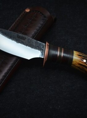 Behring Made Rustick Leatherstacked & OD Micarta  Alaskan