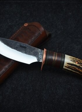 Behring Made Rustick Leatherstacked & OD Micarta  Alaskan