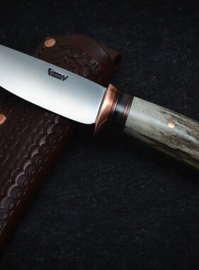 Behring Made Convex Moose Antler Droppoint