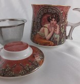 Alfons Mucha - Precious Stones burgundy - Teacup Set