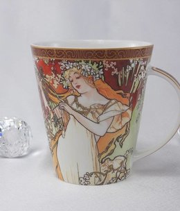 CARMANI - 1990 Alfons Mucha - Coffee Cup - The Four Seasons - Spring