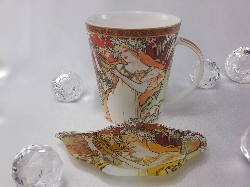 CARMANI - 1990 Alfons Mucha - The Four Seasons - Spring - Coffee Cup