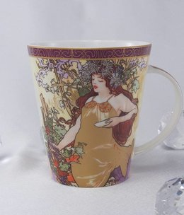 CARMANI - 1990 Alfons Mucha - Coffee Cup - The Four Seasons Fall