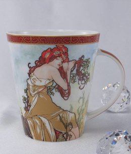 CARMANI - 1990 Alfons Mucha  - Kaffeetasse  - The Four Seasons - Sommer