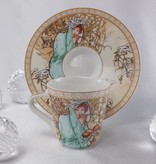 CARMANI - 1990 Alfons Mucha - The Four Season - Espresso Cups Set - Winter / Summer