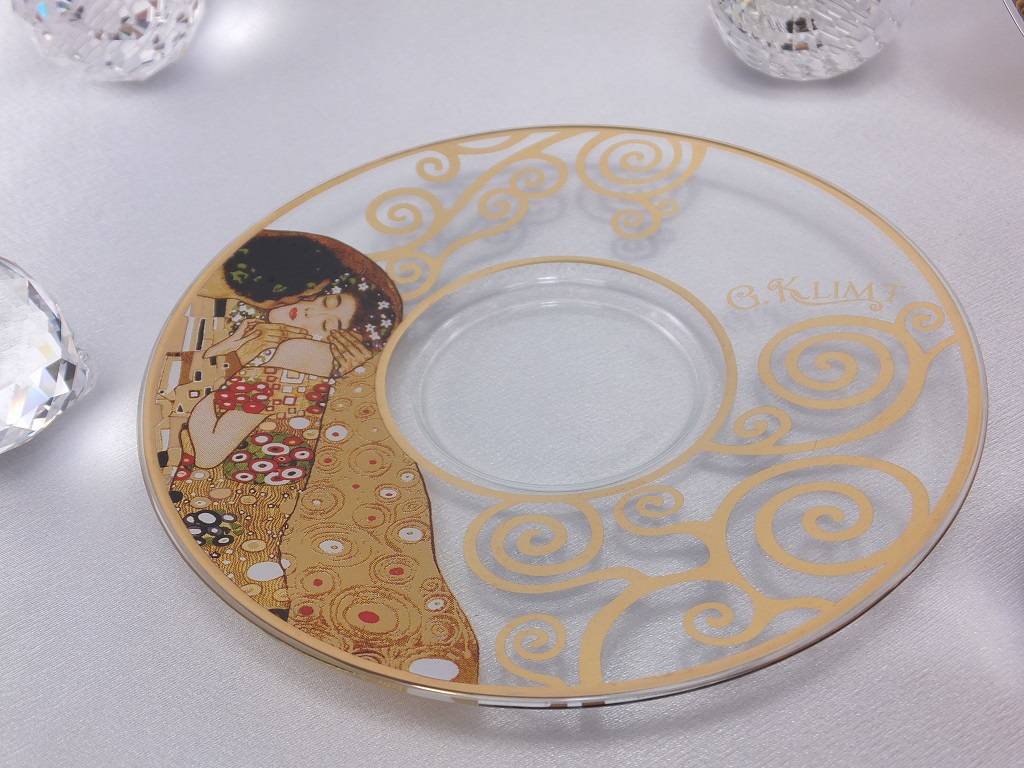 CARMANI - 1990 Gustav Klimt - Der Kuss - Cappuccino Tassen aus Glas