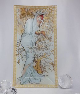 CARMANI - 1990 Alfons Mucha - glass plate - winter