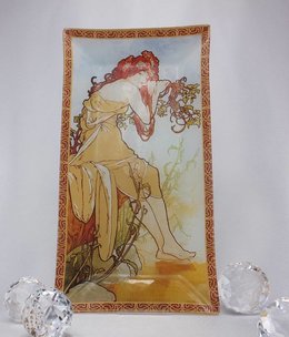 CARMANI - 1990 Alfons Mucha - glass plate - summer