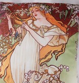 CARMANI - 1990 Alfons Mucha - Cushion - The Four Seasons - Spring