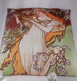 CARMANI - 1990 Alfons Mucha - Cushion - The Four Seasons - Spring