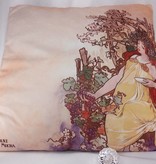 CARMANI - 1990 Alfons Mucha Pillow - The Four Seasons - Autumn