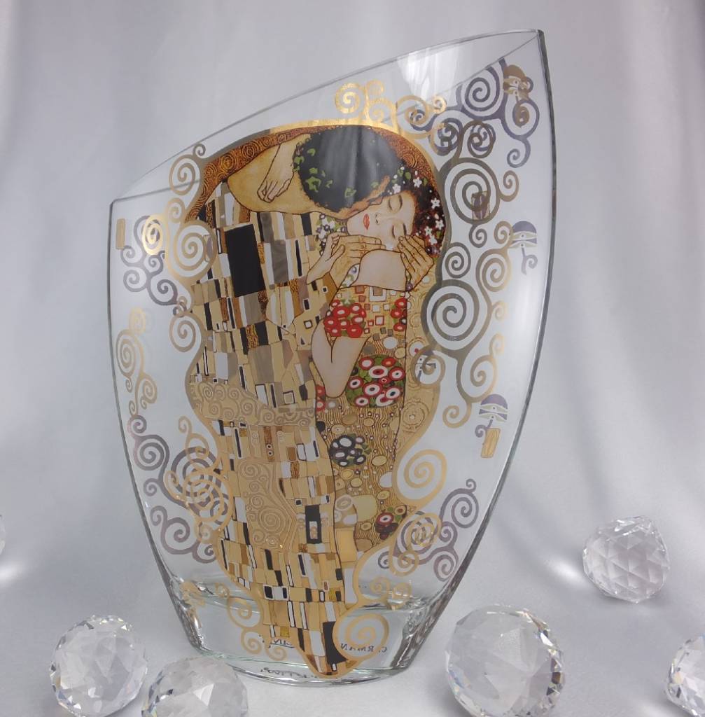 CARMANI - 1990 Gustav Klimt - The Kiss - glass vase III