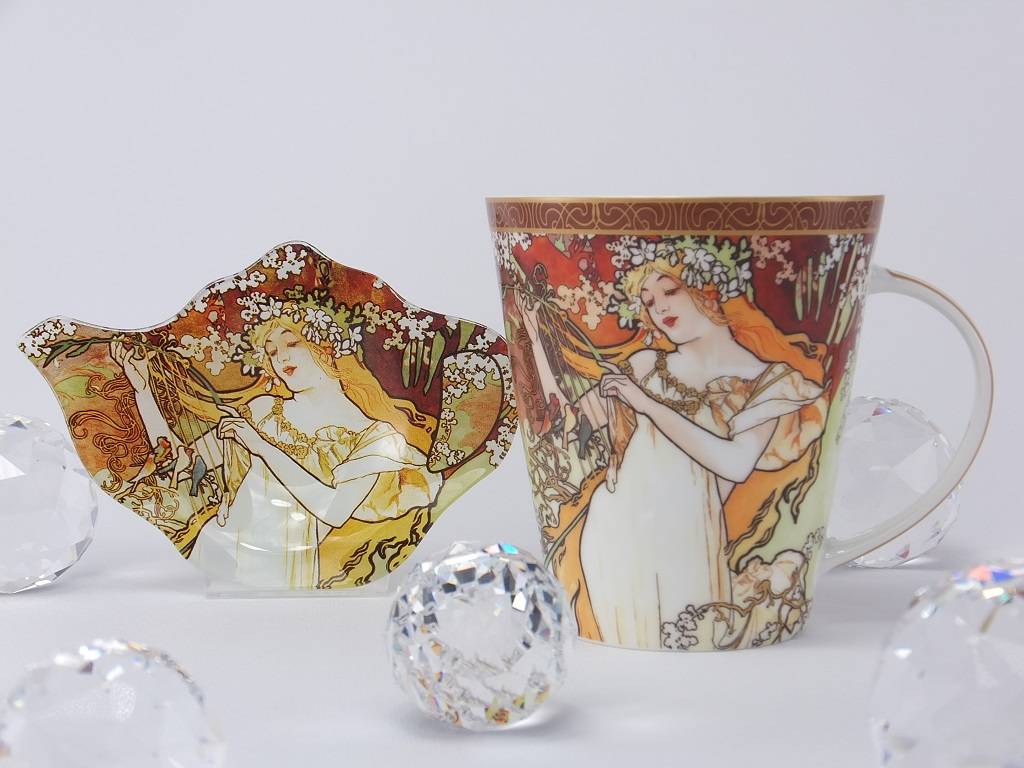 CARMANI - 1990 Alfons Mucha - The Four Seasons - Frühling - Kaffeetasse